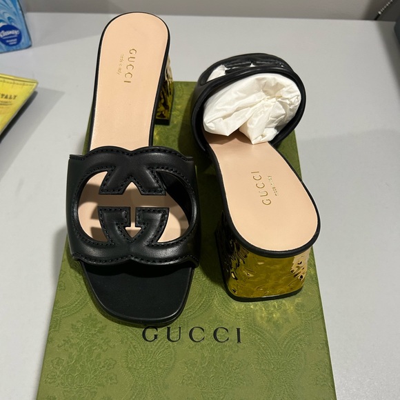Brand new Gucci Interlocking G cut out sandal with box 6.5 - Picture 2 of 8
